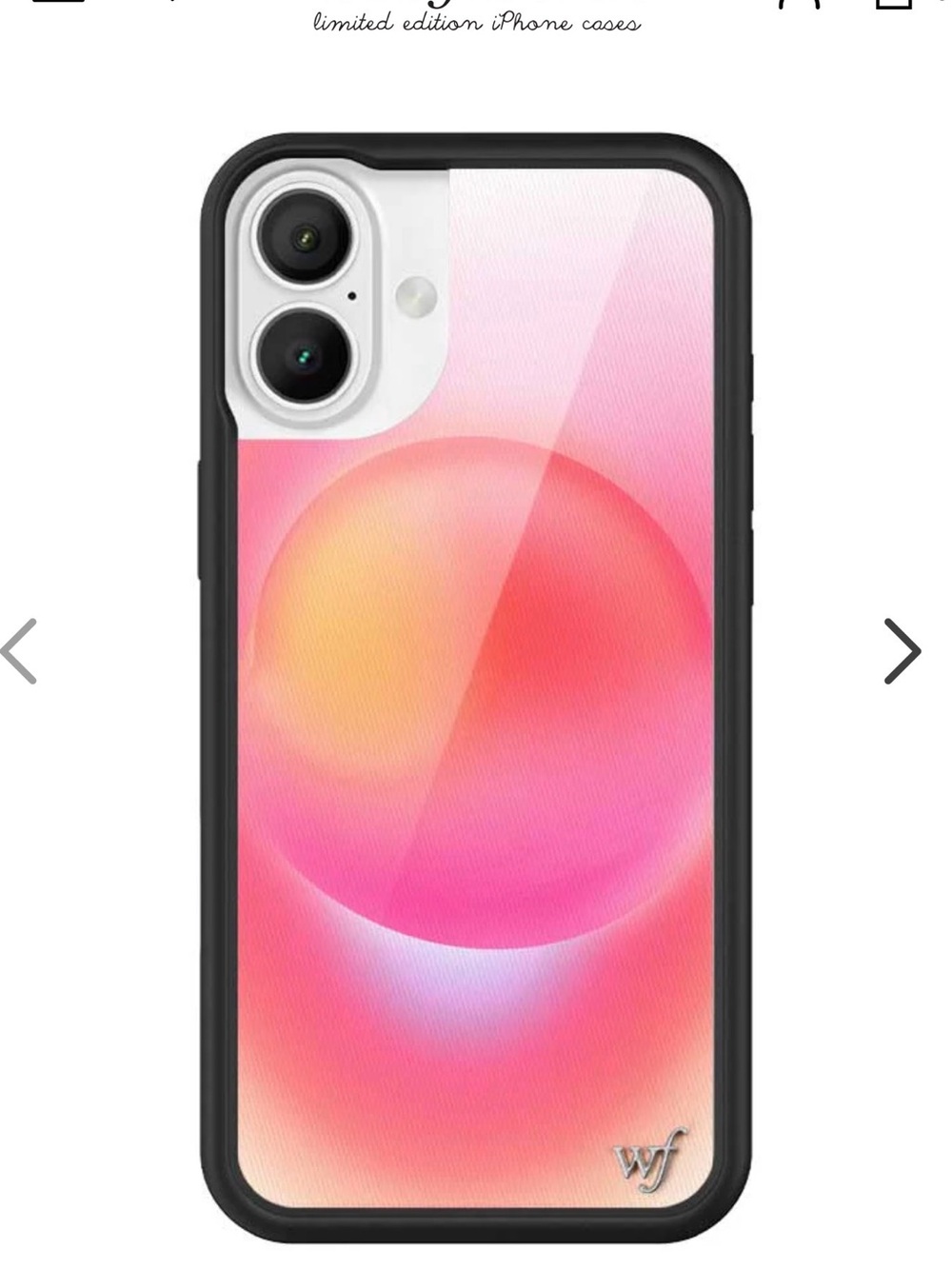 Wildflower Pink and Coral Gradient iPhone 15 Case with Black Bumper